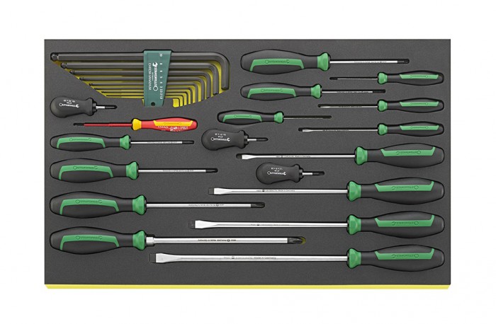 TCS 4620/4660VDE+10767, DRALL+ набор отверток 27 шт. во вкладыше TCS