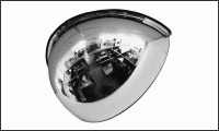Купольное обзорное зеркало для помещений размер 1/2 или 1/4