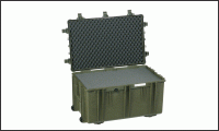 7641.G, Защитный герметичный транспортный чемодан-контейнер, цвет хаки, с заполнением поролоном