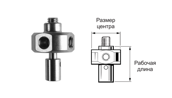 A-5000-7610, Центр звездообразного щупа M3, 5 направлений, L13 мм