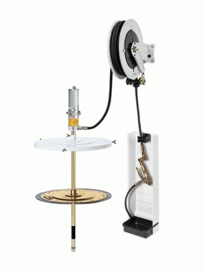 Настенный комплект для раздачи смазок из бочек 180-220 кг., с откр. катушкой 12 м., ECODORA (Италия)