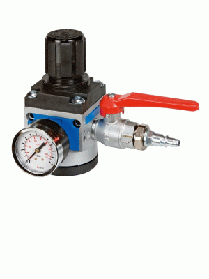 Регулятор давления воздуха с манометром, 1/4, ECODORA (Италия)