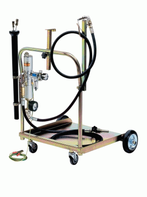 Установка для откачки топлива, пневматический насос 1:1, тележка для бочек 180-220, ECODORA (Италия)