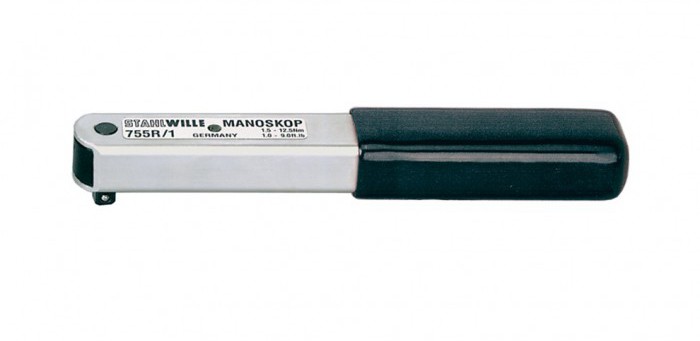 755R/1, Механический ключ MANOSKOP с несъемной трещоткой, для серийного производства