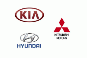 KIA, Hyundai, Mitsubishi