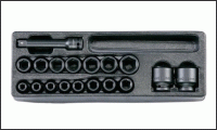 IK-A400220B, Набор ударных головок (10-32 мм) в ложементе, 22 предмета