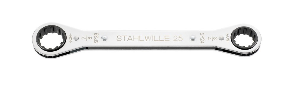 25aSP, Накидной гаечный ключ с трещоткой Spline-drive