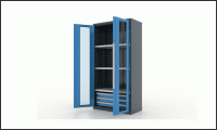 13.1332, Шкаф инструментальный Premium двери со стеклом с 3 ящиками и 3 полками
