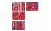 5-00205, Набор инструментов МАСТЕР для тележки, 11 ложементов, 205 предметов