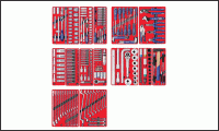 5-00299, Набор инструментов ПРОФИ для тележки, 14 ложементов, 299 предметов