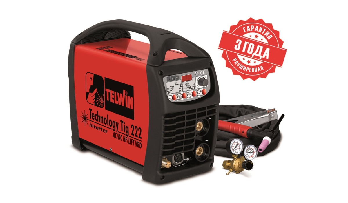 852054, Сварочный аппарат Technology Tig 222 AC/DC-HF/LIFT 230V+ACC