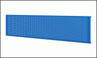 07.020L-5015, Перфорированная панель 2000×480×40 мм — цвет синий