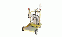 K99435, Установка на тележке для подачи масла из бочек 180-220 л. насос 3:1, катушка 10м, пистолет с
