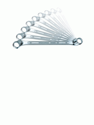 Набор метрических двойных накидных гаечных ключей, 8 шт