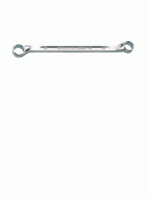 Двойной накидной гаечный ключ с небольшим изгибом, 17х19 мм