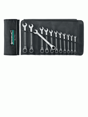 Набор комбинированных гаечных ключей с трещоткой в сумке, 12 шт