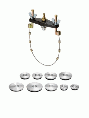 Универсальная регулируемая скоба с комплектом пробок (1,2,3,4,5,6,7,8,9) 9шт., ECODORA (Италия)