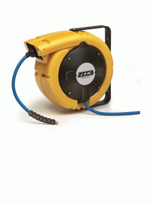 Катушка алюминиевая для воздуха с самоубирающимся шлангом, диаметр 10 мм, 9 м, 12 бар, ZECA (Италия)