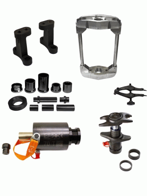 Универсальный комплект съемников для грузовой техники и автобусов, 70 т., Wallmek (Швеция)